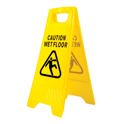 Znak &quot;Wet floor&quot; ( śliska podłoga ) HV20