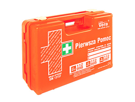 Apteczka pierwszej pomocy „TOP 20 DIN13157” w walizce z tworzywa ABS